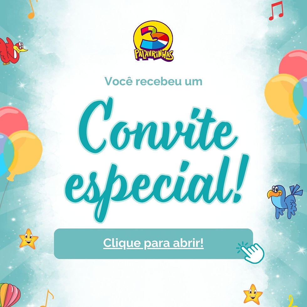 Miniatura: Convite Tecnológico - 3 Palavrinhas - Convite