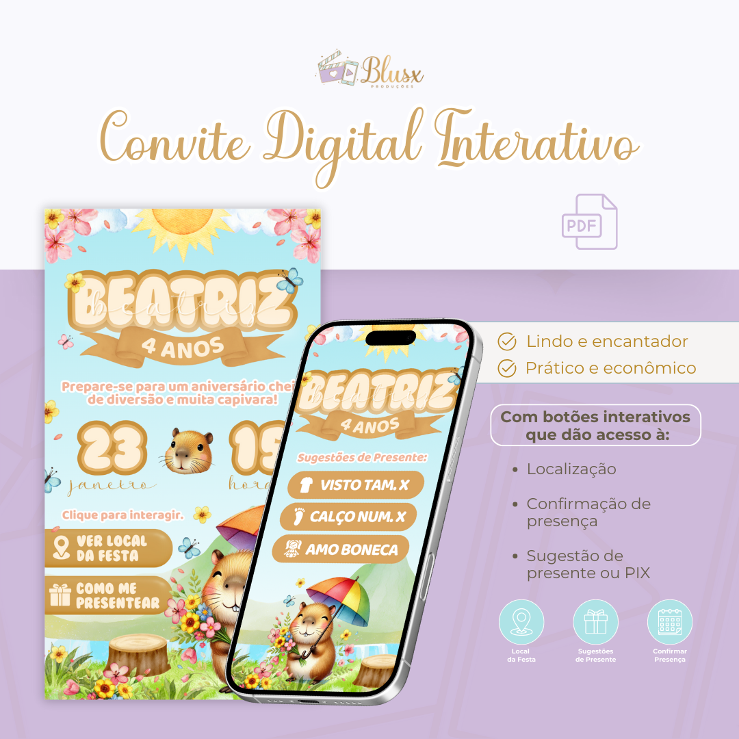 Convite Interativo - Capivara