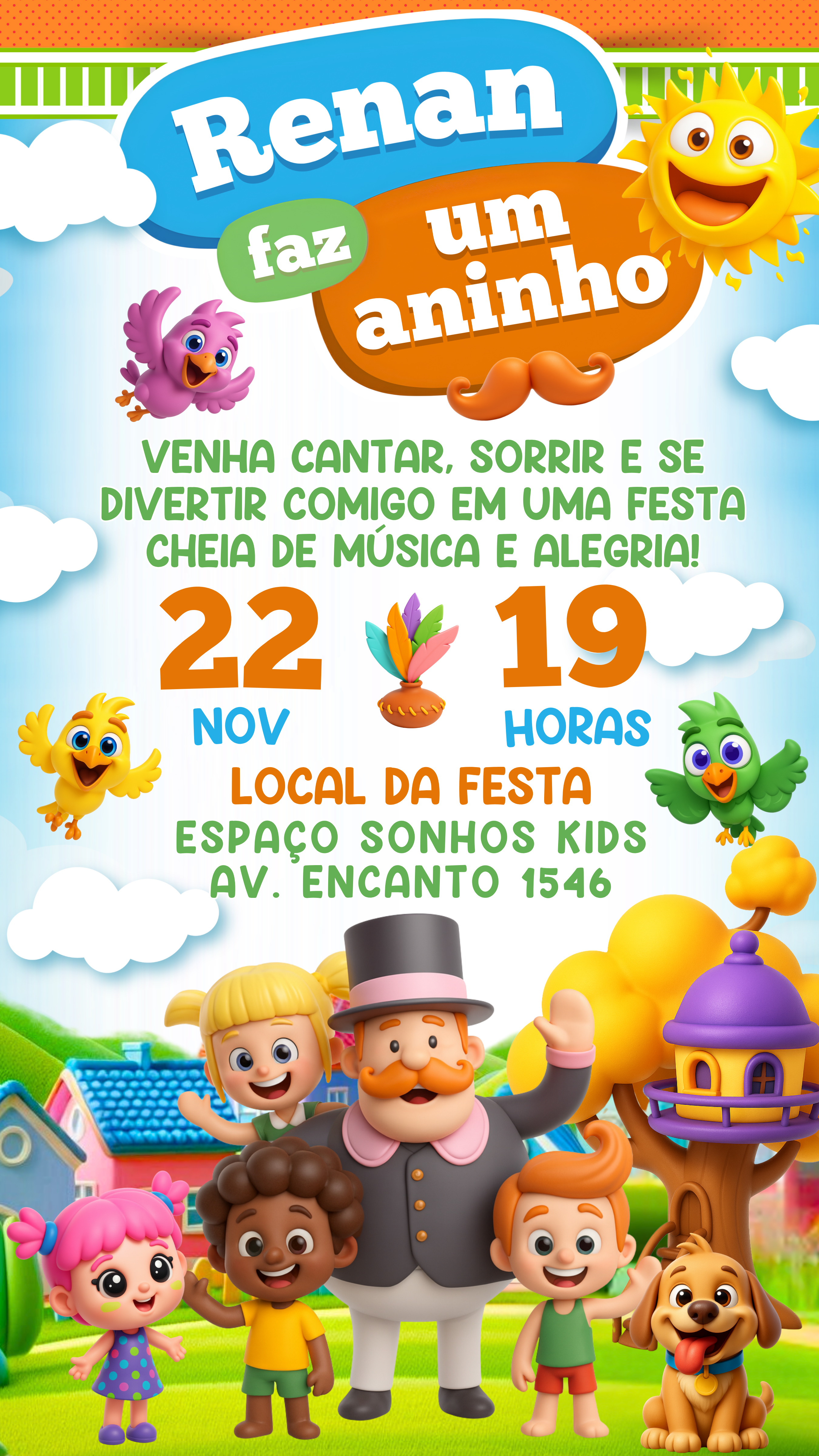 Convite Simples - Mundo Bita