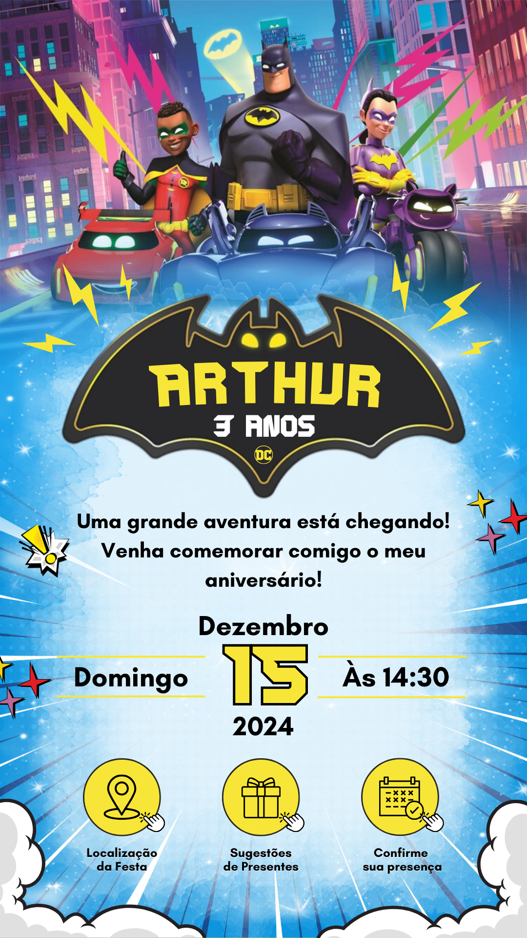 Convite Interativo - BatWheels