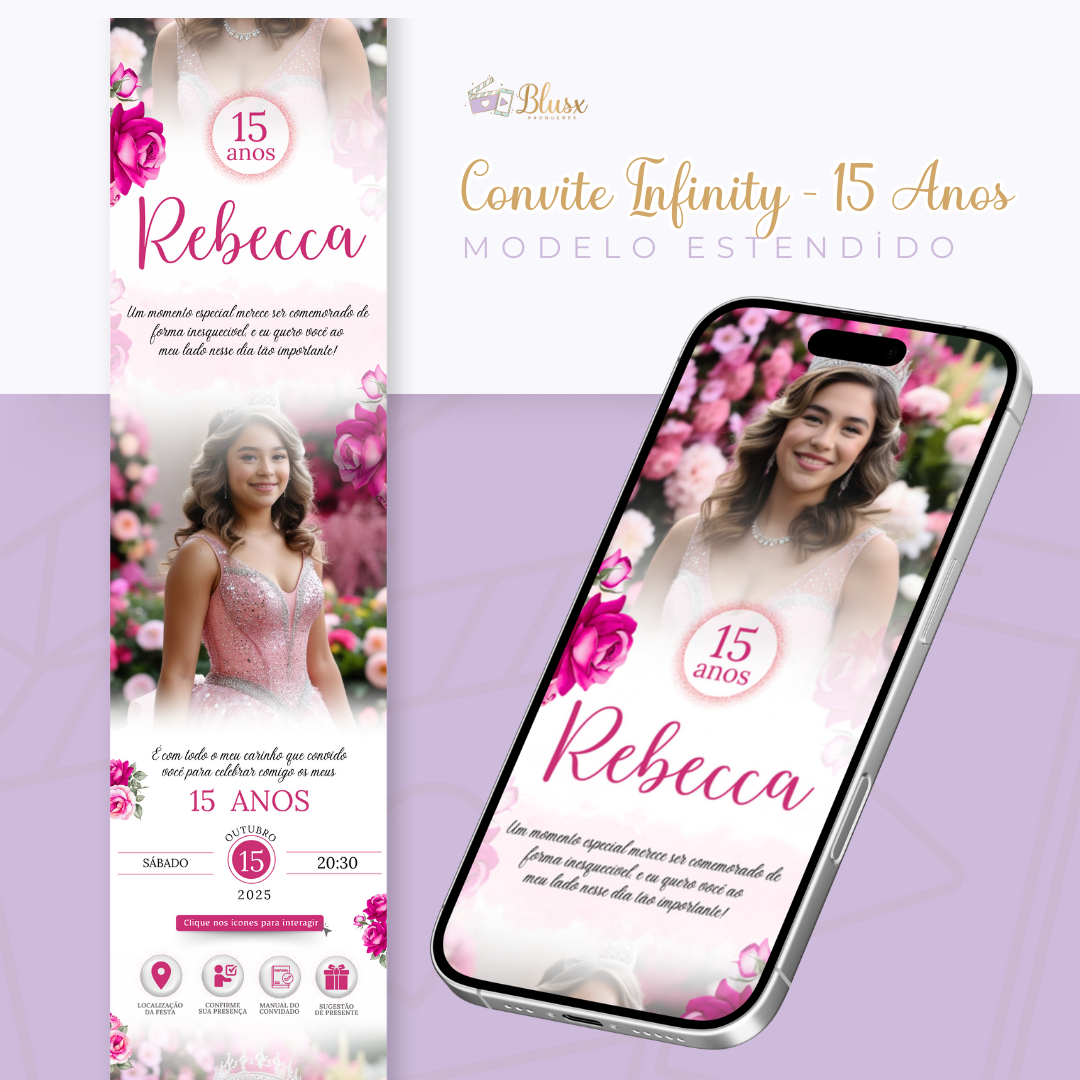 Convite Infinity - Pink 5