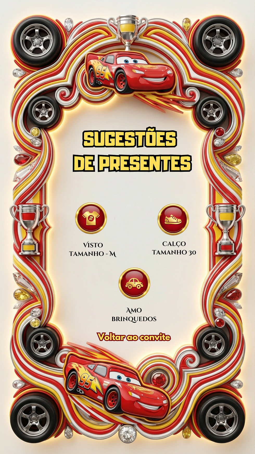 Miniatura: Convite Cinemágico Interativo - Carros