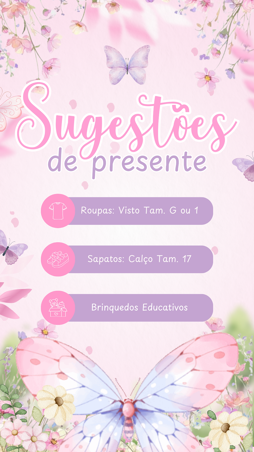 Miniatura: Convite Animado Plus - Jardim Encantado e Borboletas