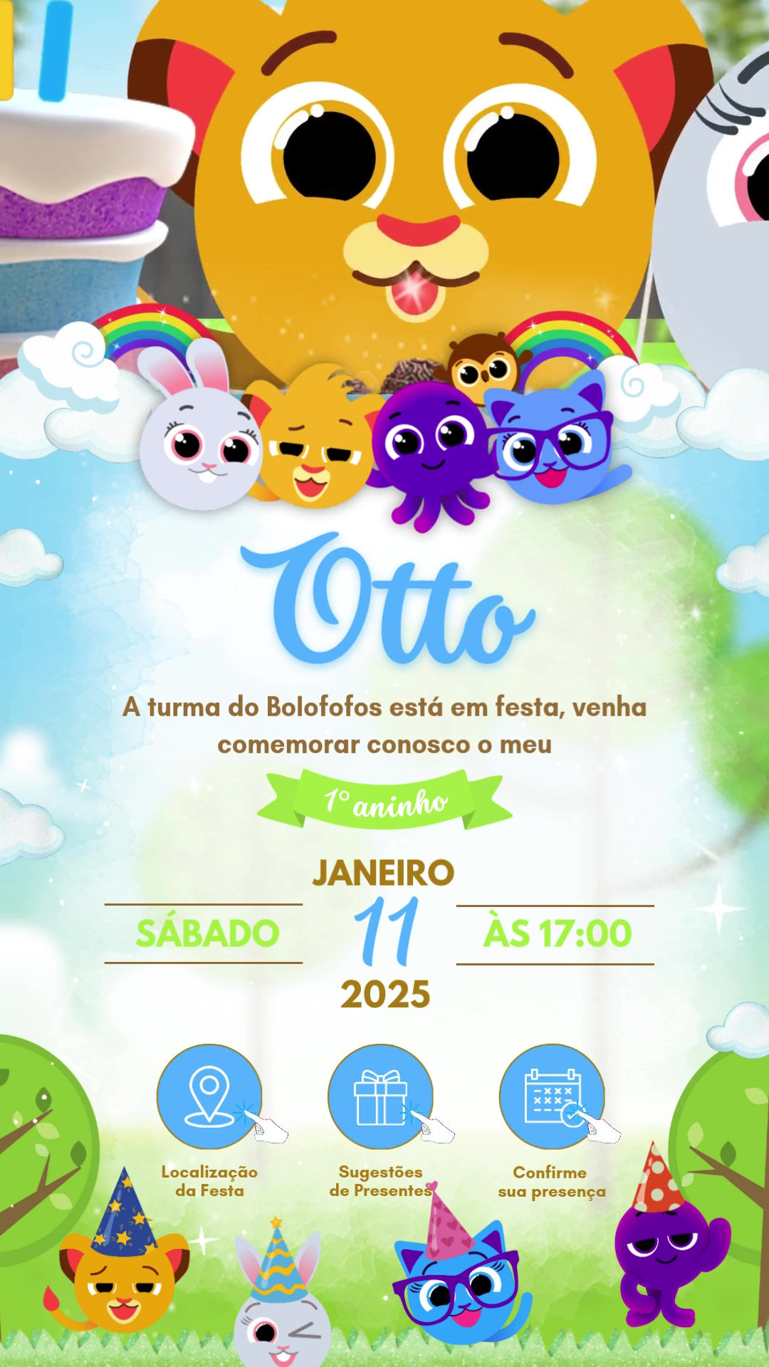 Convite Tecnológico - Bolofofos - Menino