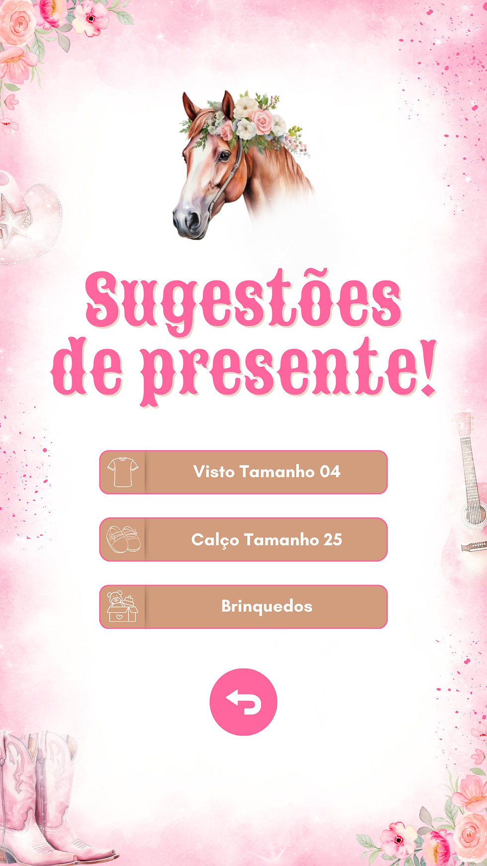 Miniatura: Convite Tecnológico - Country - Menina Rosa