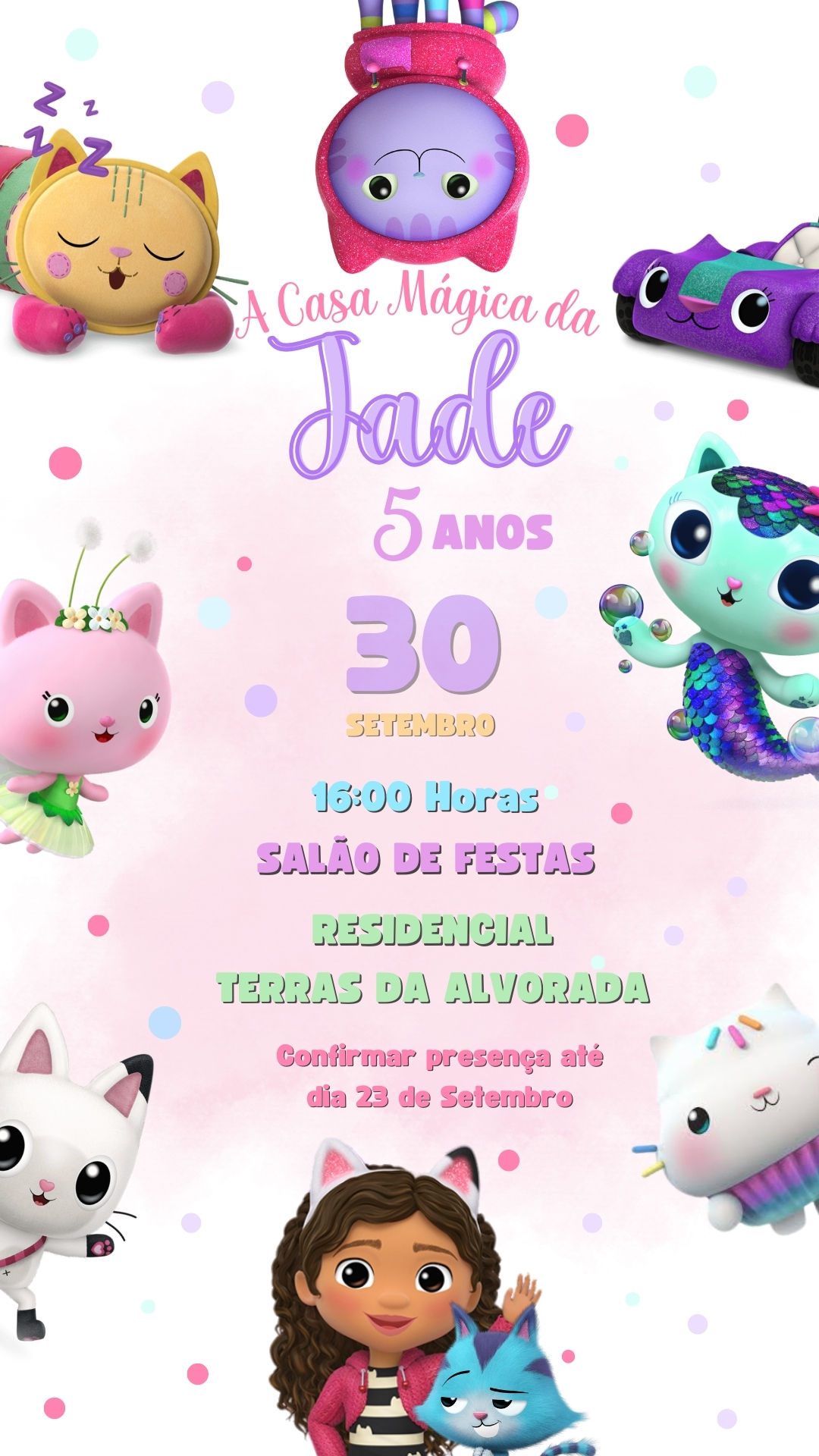 Convite Simples - Casa Mágica da Gabby