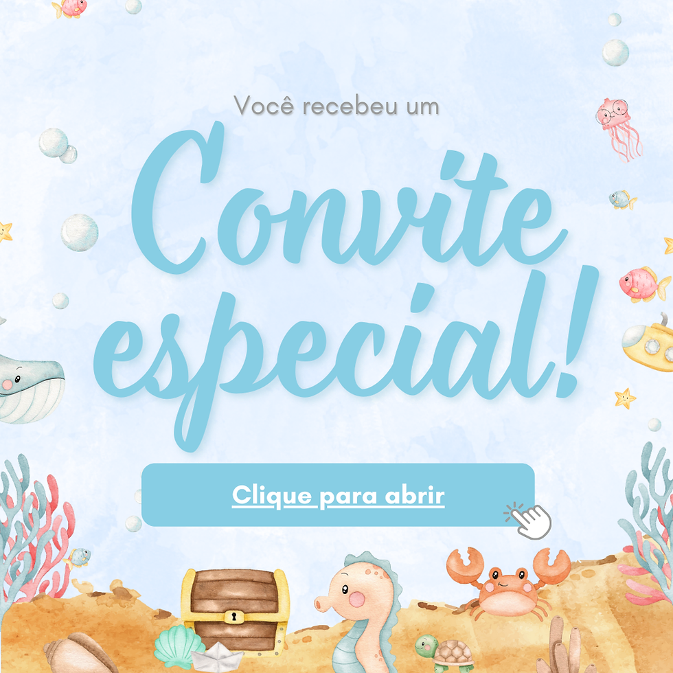 Miniatura: Convite Tecnológico - Fundo do Mar - Menino