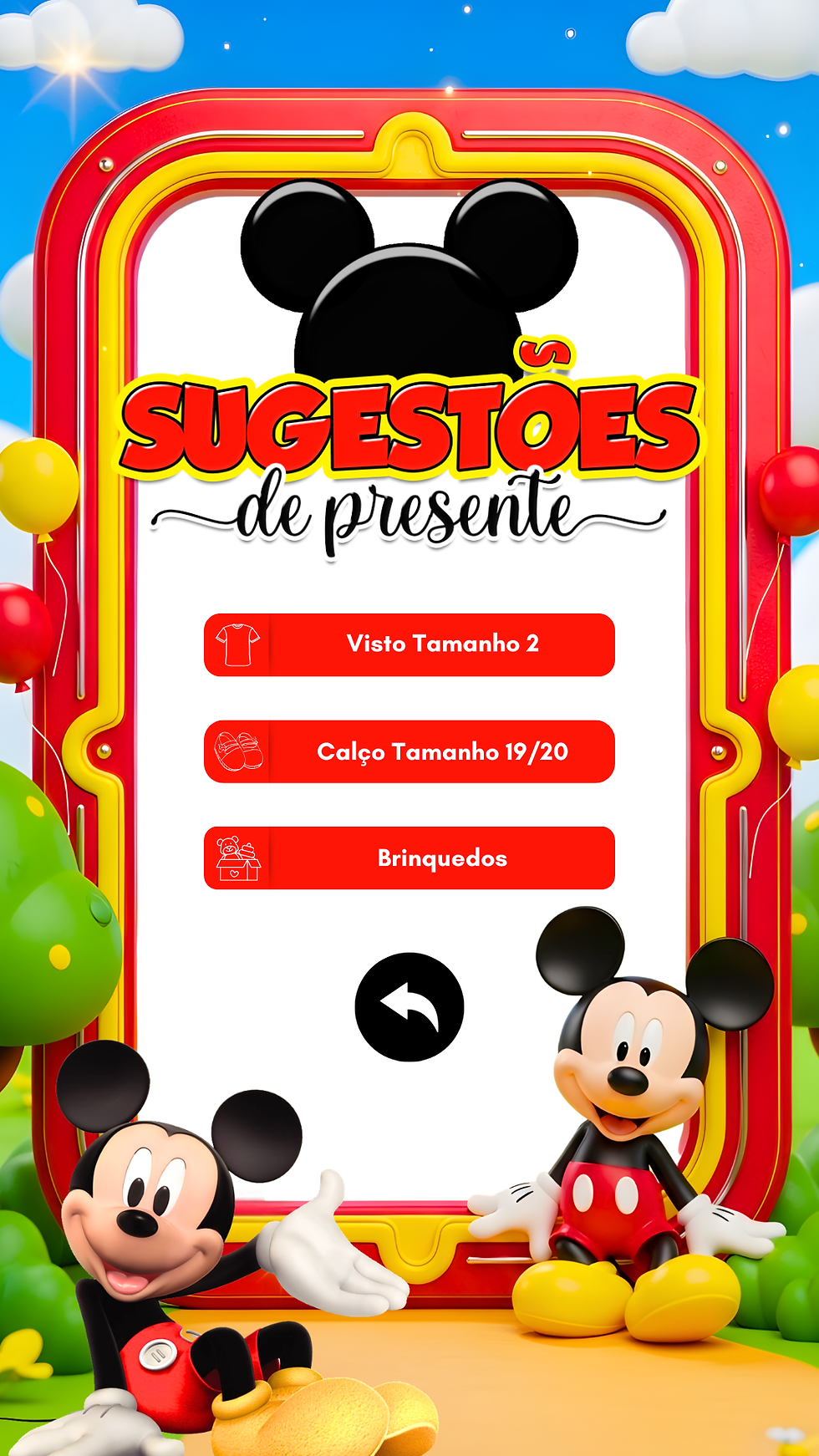 Miniatura: Convite Cinemágico Interativo - Mickey Mouse