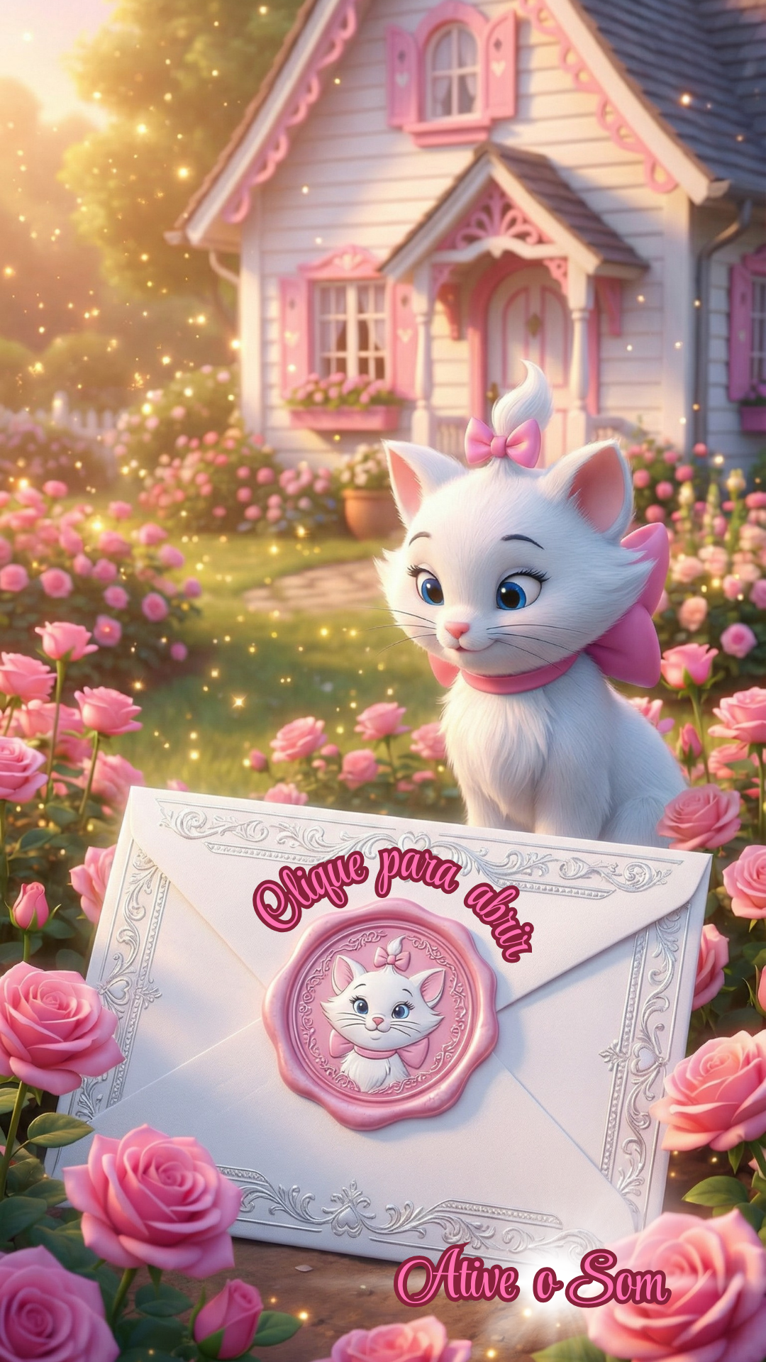Convite Cinemágico Interativo - Gatinha Marrie