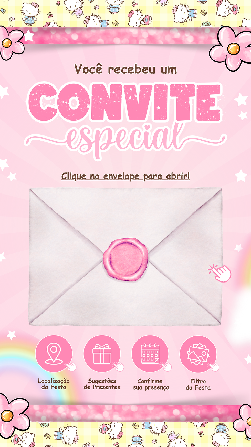 Miniatura: Convite Animado Plus - Hello Kitty