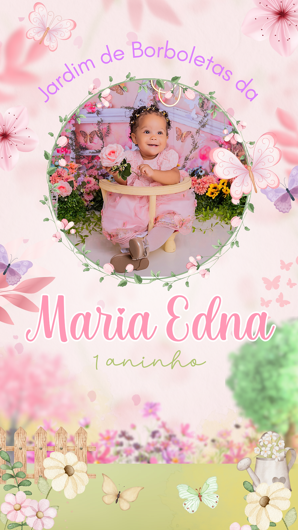 Convite Animado Plus - Jardim das Borboletas