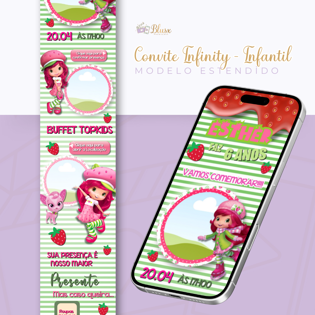 Convite Infinity - Moranguinho