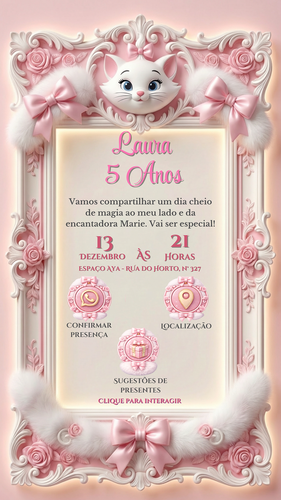 Miniatura: Convite Cinemágico Interativo - Gatinha Marrie