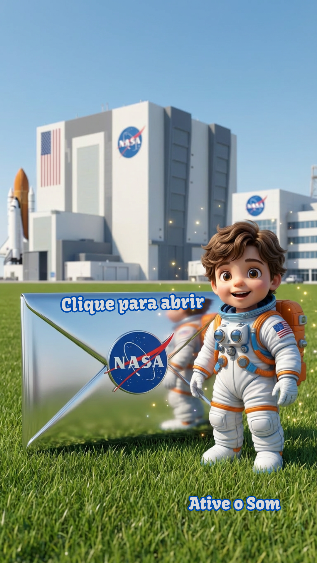Convite Cinemágico Interativo - Astronauta Menino