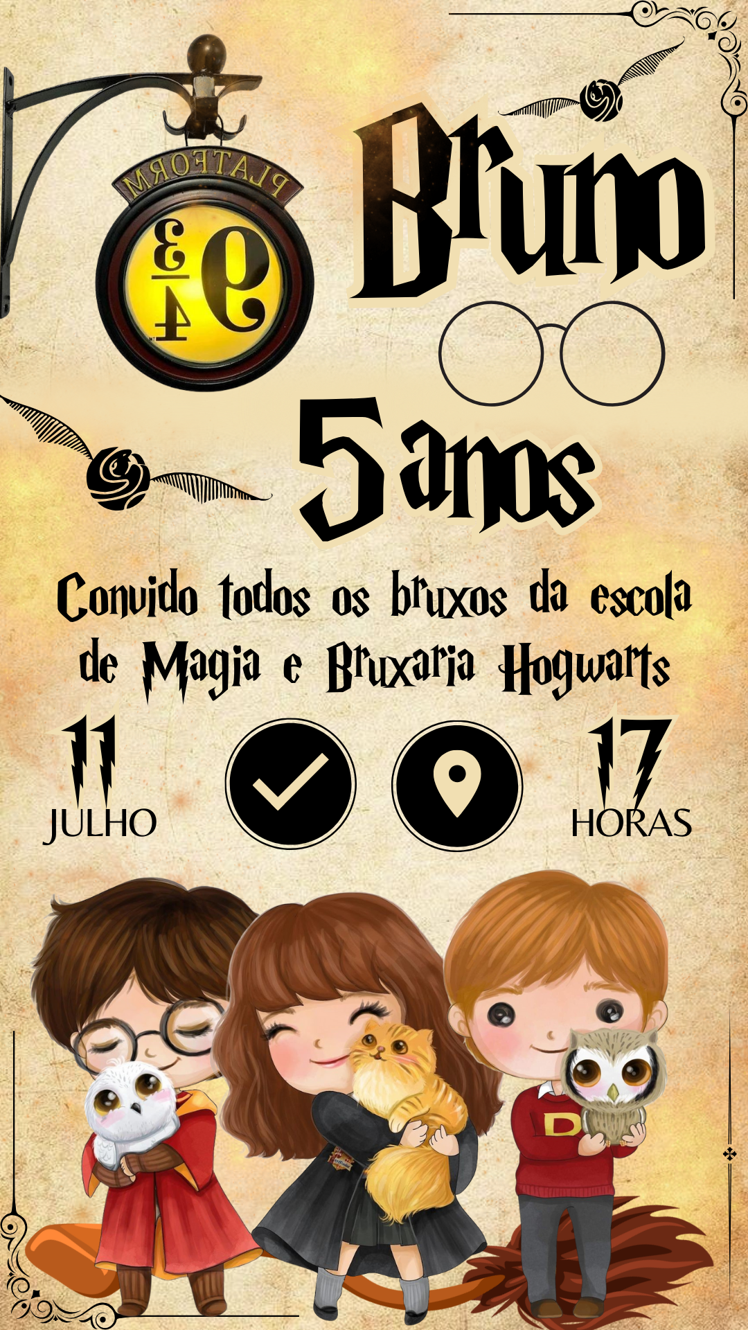 Convite Interativo - Harry Potter