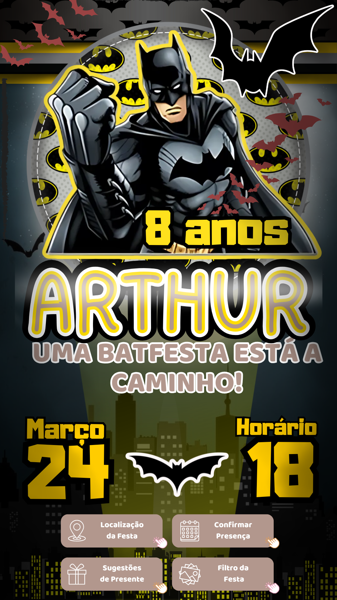 Convite Interativo - Batman