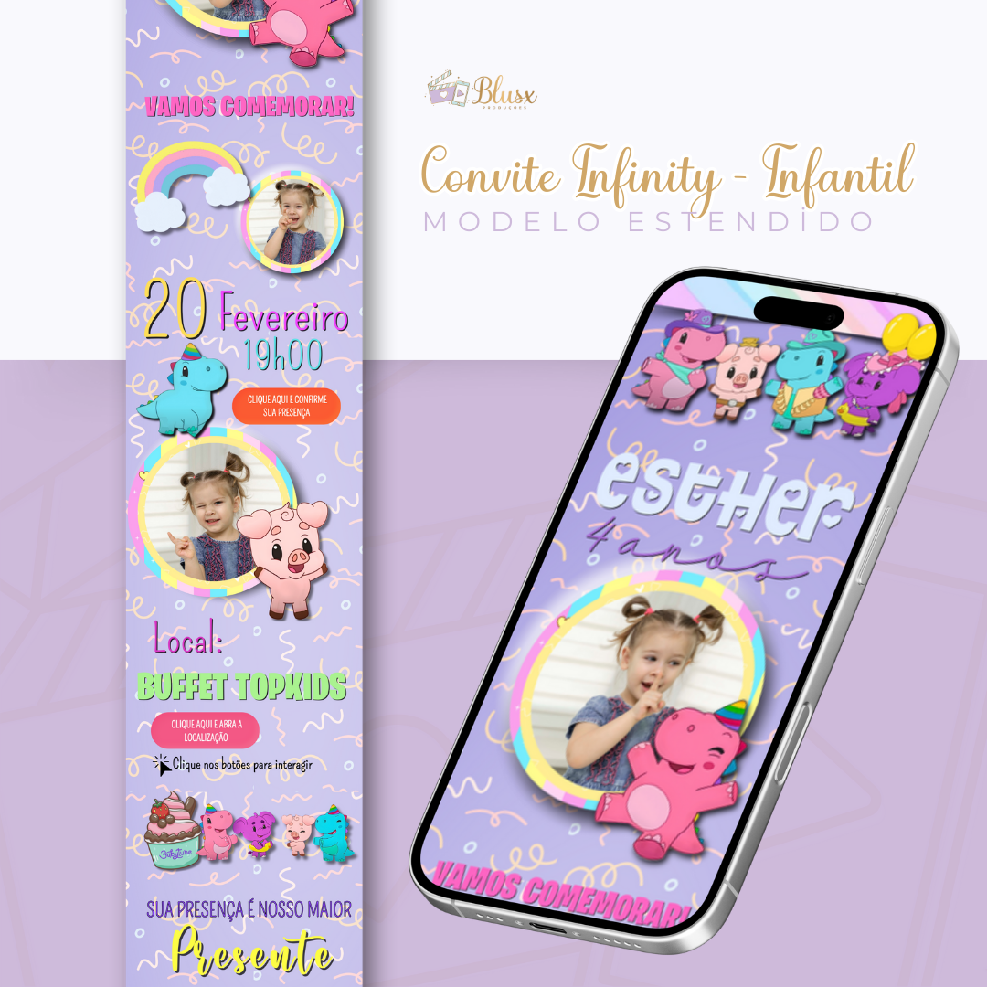 Convite Infinity - Baby Tube
