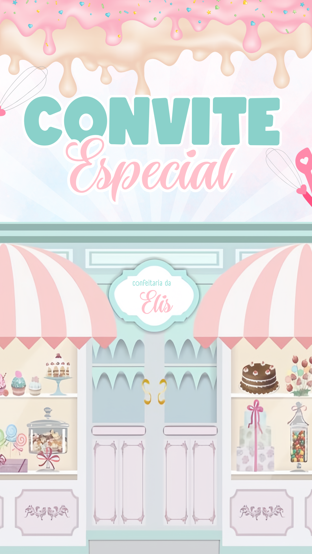 Convite Animado Plus - Doces