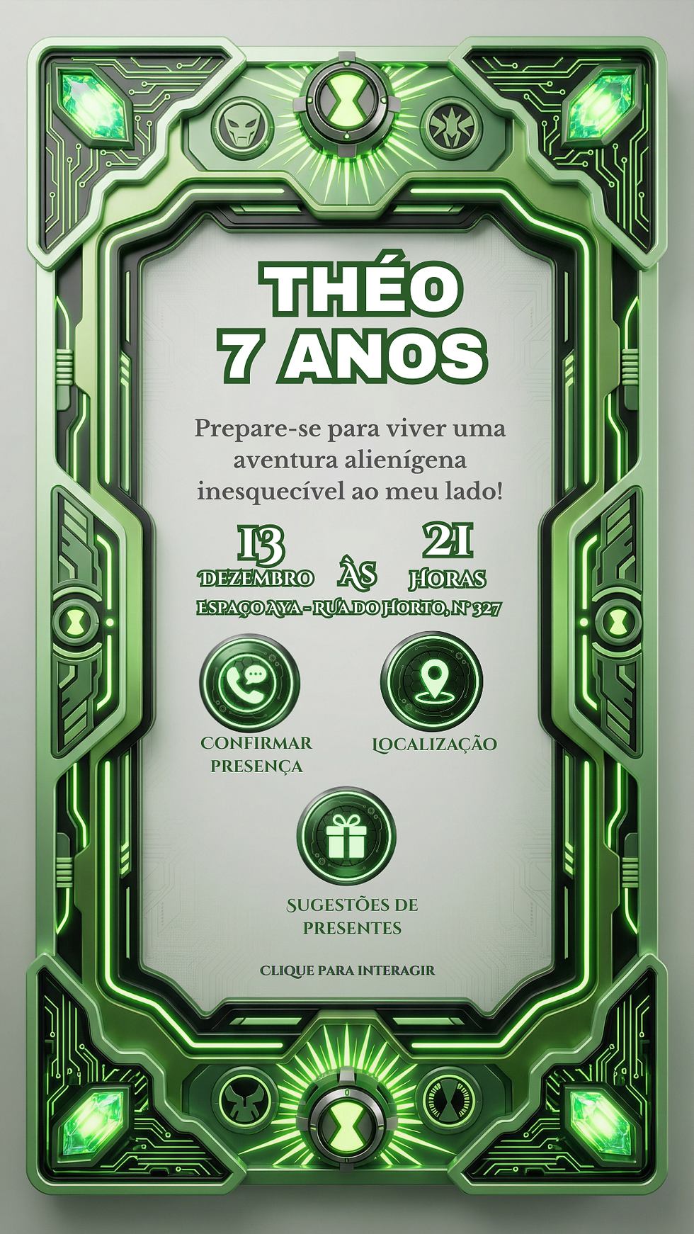 Miniatura: Convite Cinemágico Interativo - Ben 10