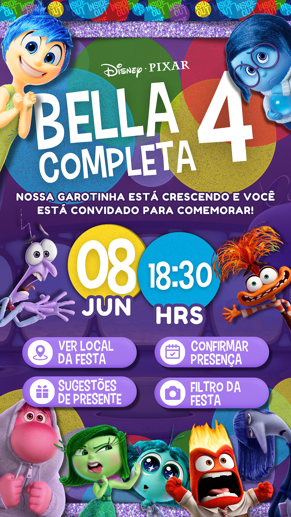 Convite Interativo - Divertidamente