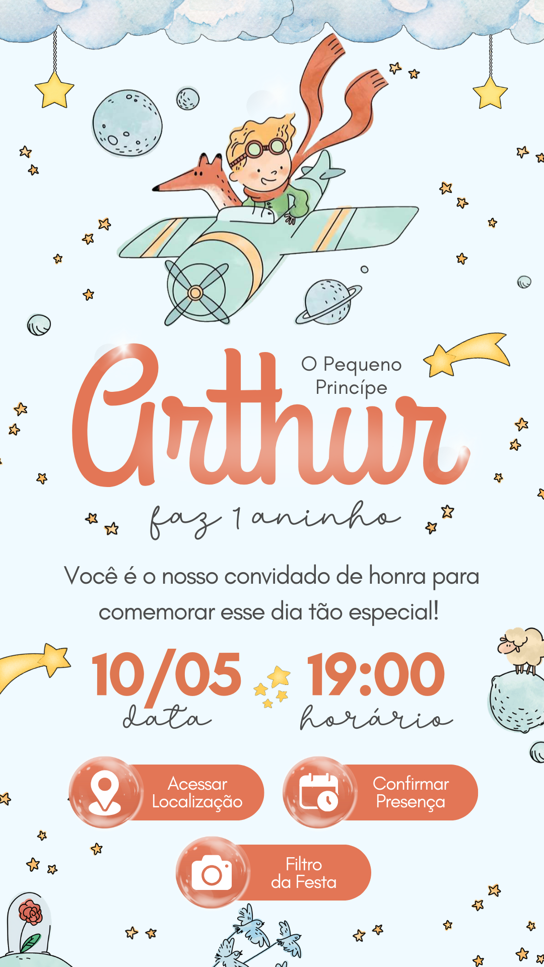 Convite Interativo - Pequeno Princípe