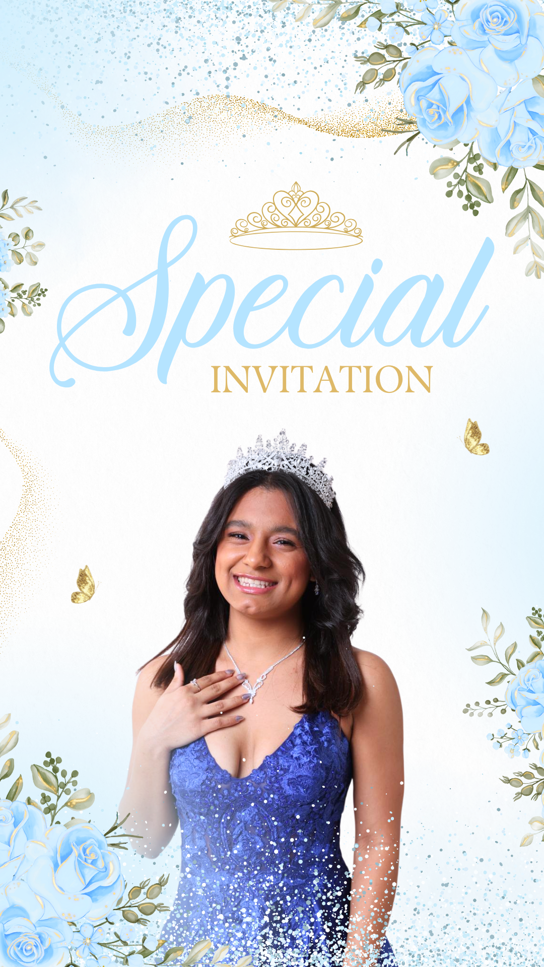 Convite Animado Plus - Azul Claro Serenity