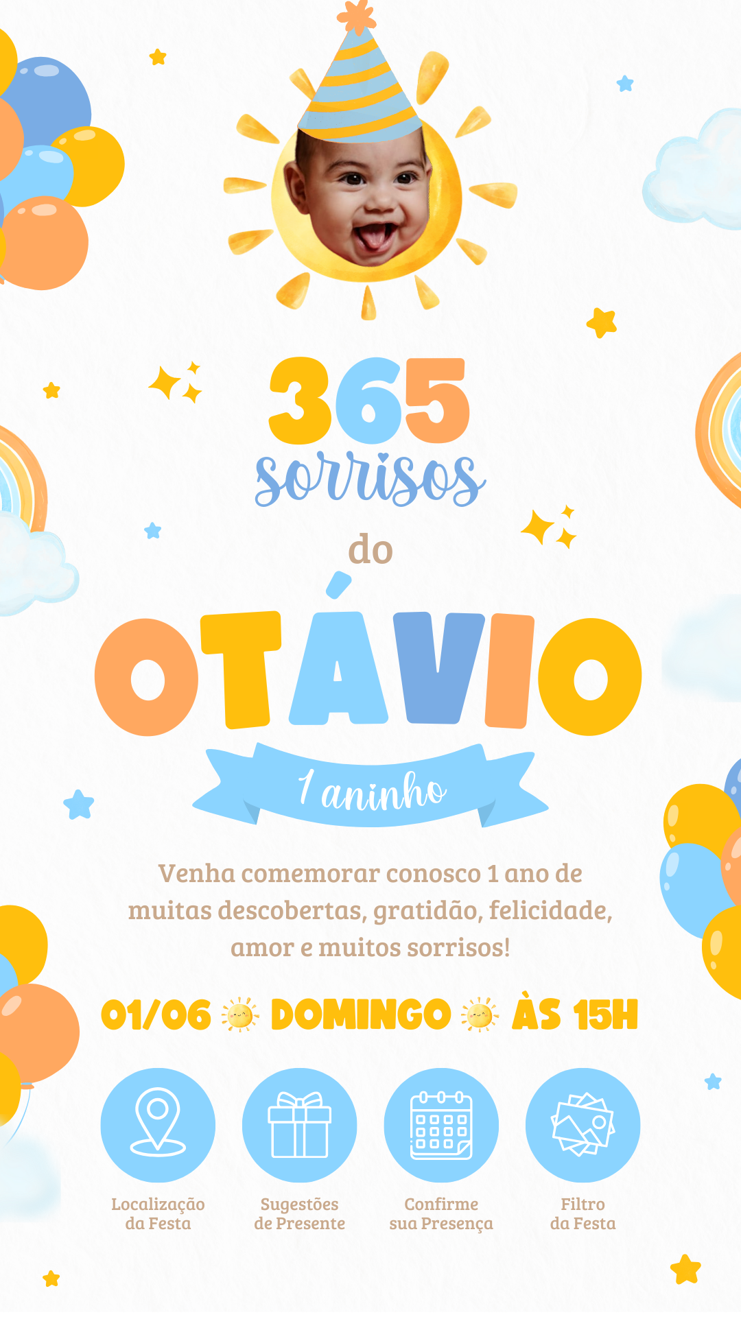 Convite Interativo - 365 Dias de Sorriso