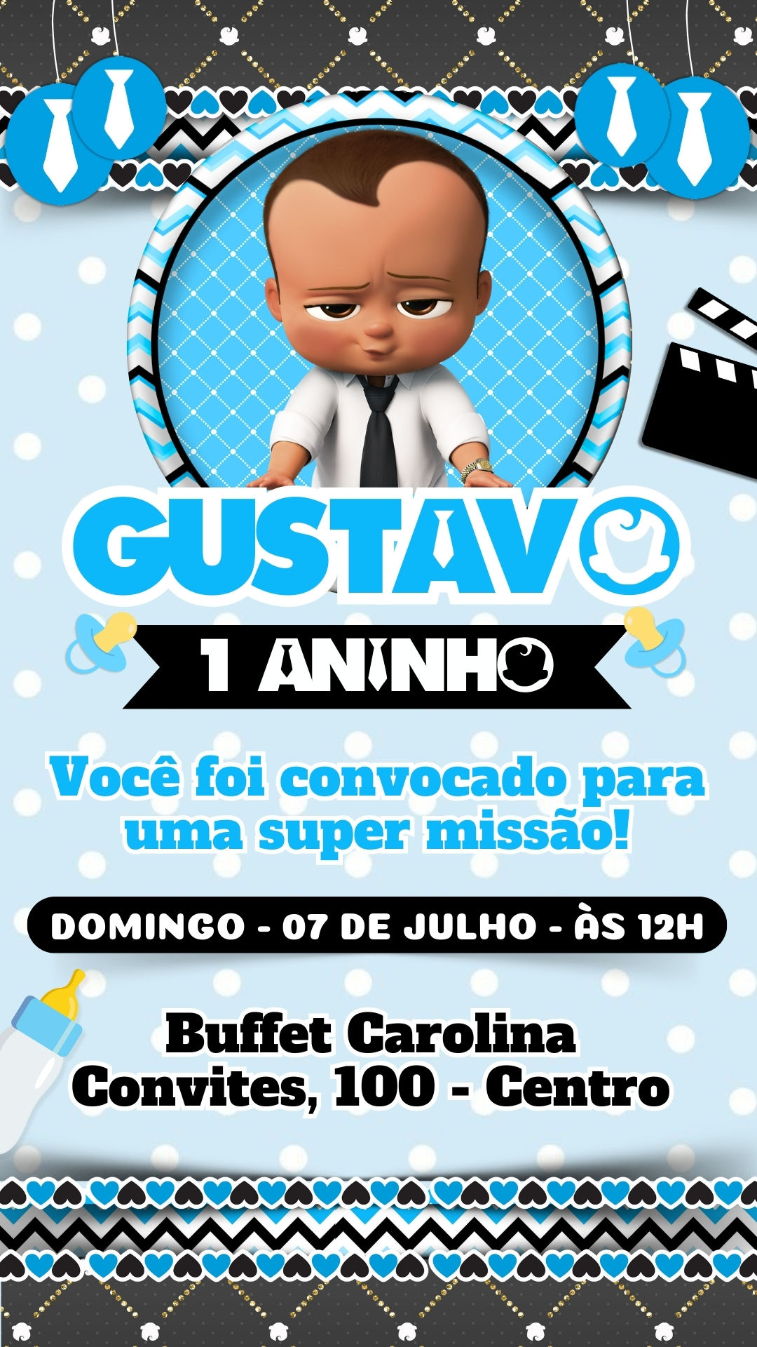 Convite Simples - Poderoso Chefinho