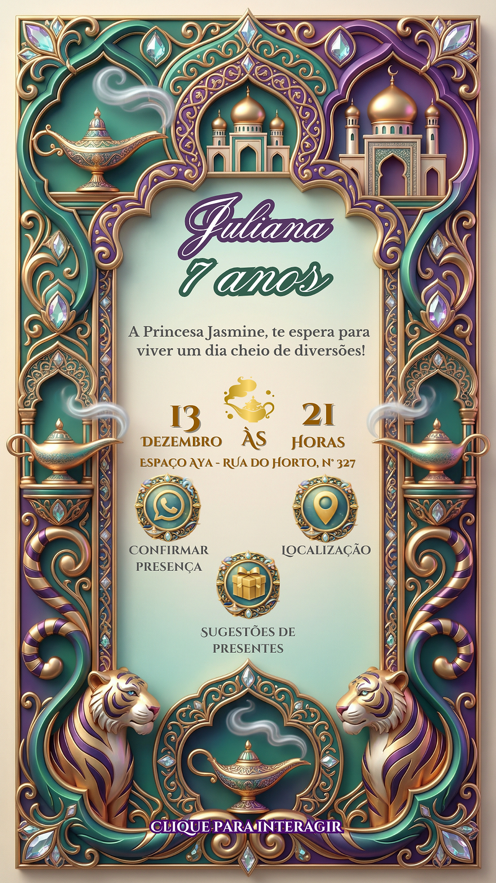 Miniatura: Convite Cinemágico Interativo - Jasmine