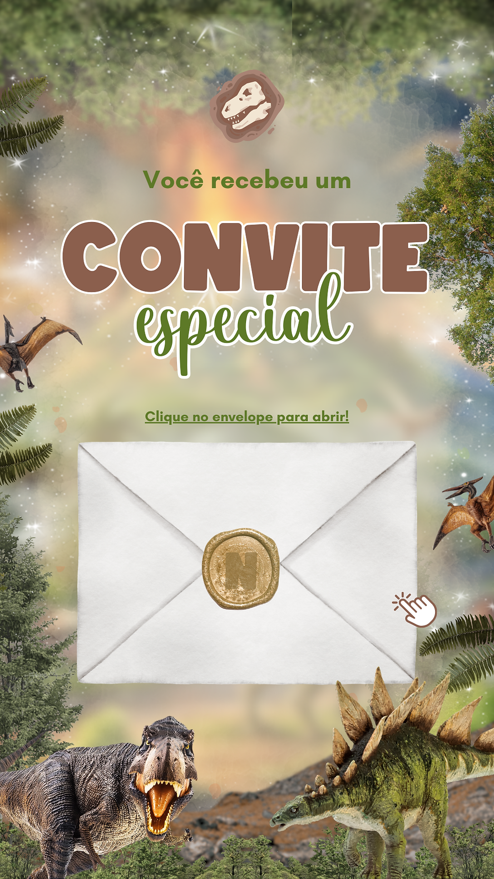 Miniatura: Convite Tecnológico - Dinossauro