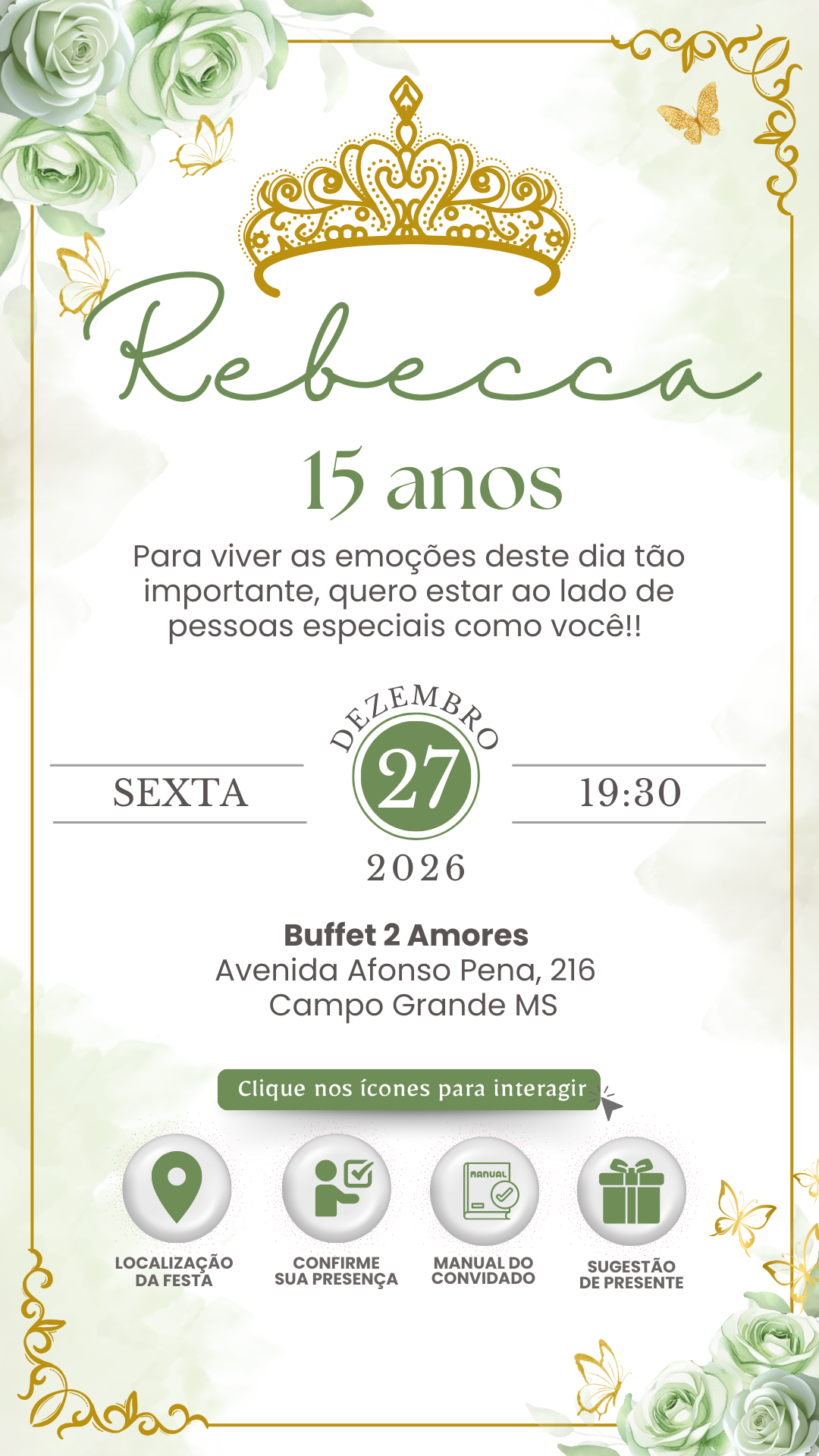 Convite Interativo - Verde 7
