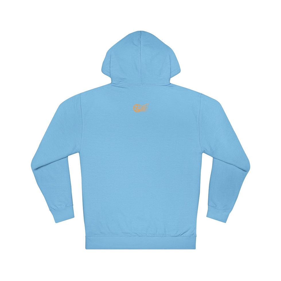 Light blue hoodie, Moshipco logo