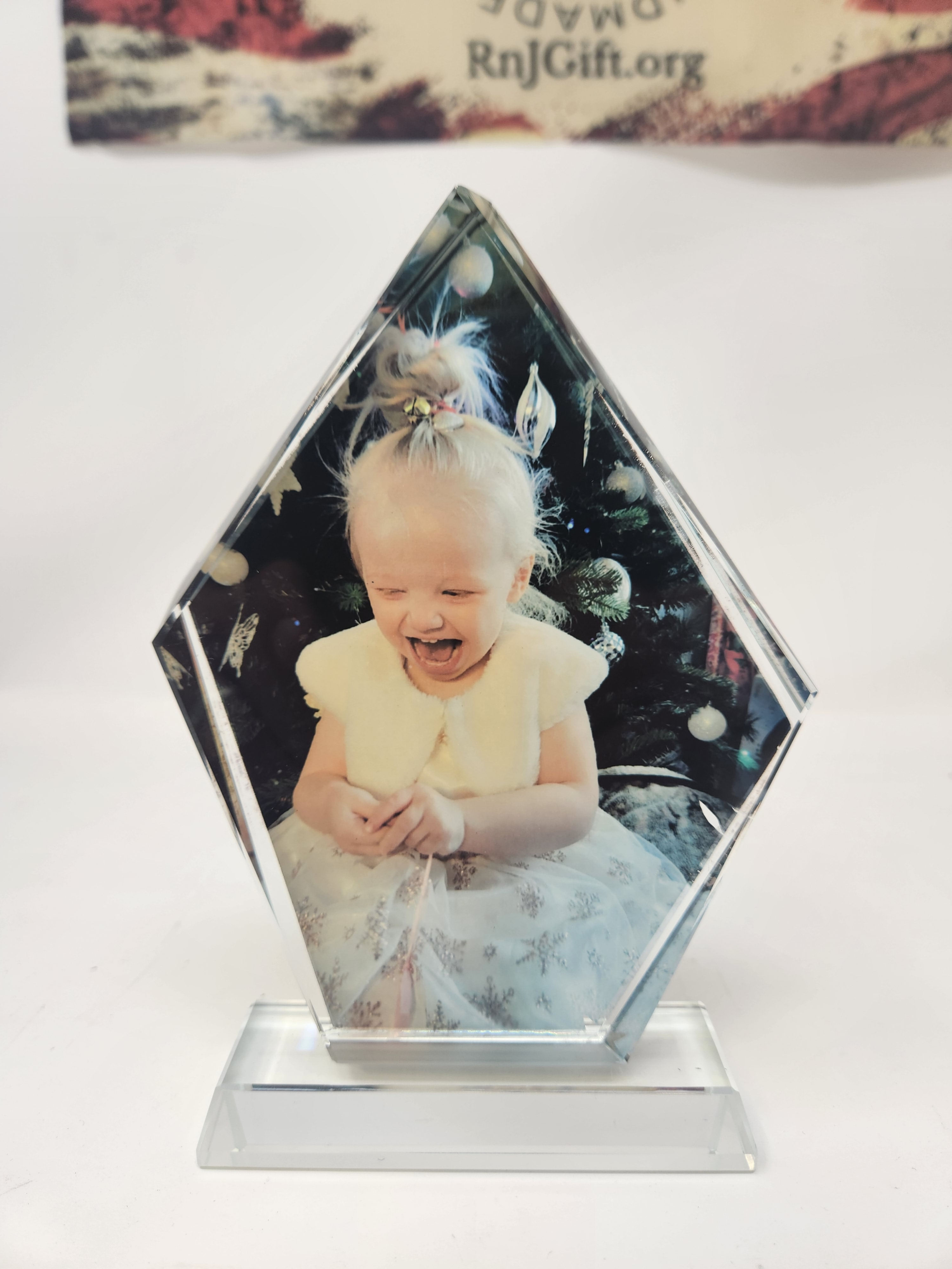 Photo Frame Crystal Picture Frame(Irregular,6.1 x 4.3 in)