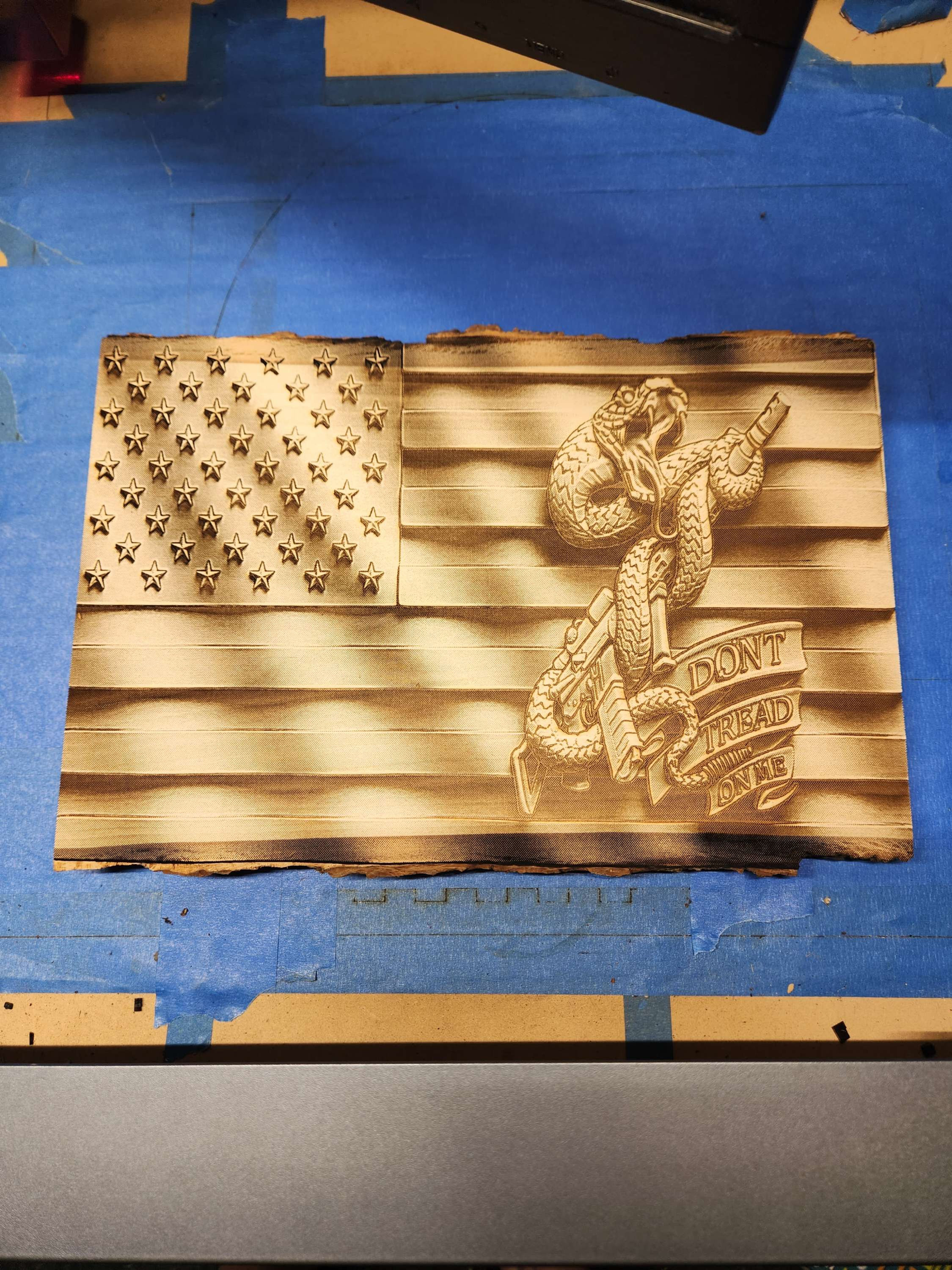 Don't Tread On Me LASER Burn