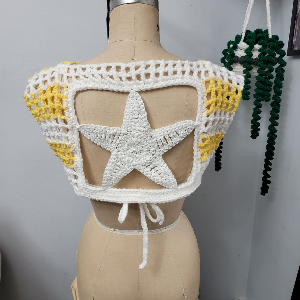 Thumbnail: Crochet Crop Top with matching Bralette 