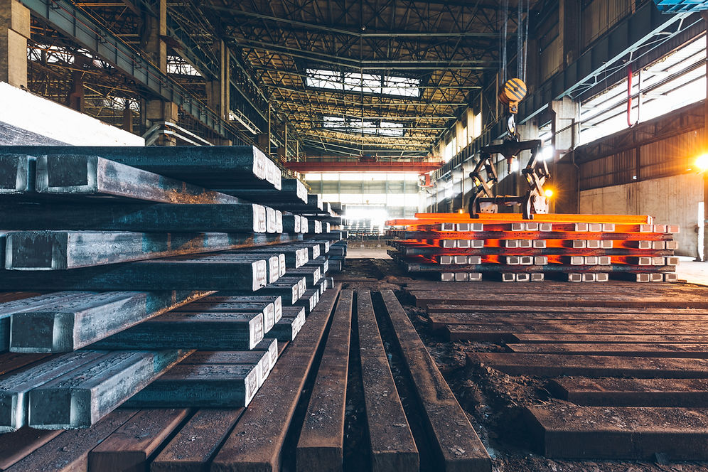 interior view of a steel factory,steel i