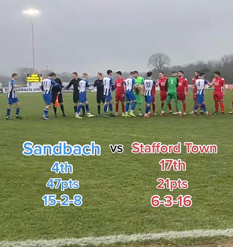 Sandbach 7-0 Stafford Town: Match Report