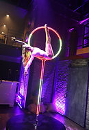 LED Lollipop Aerialist at nashville venue corporate party