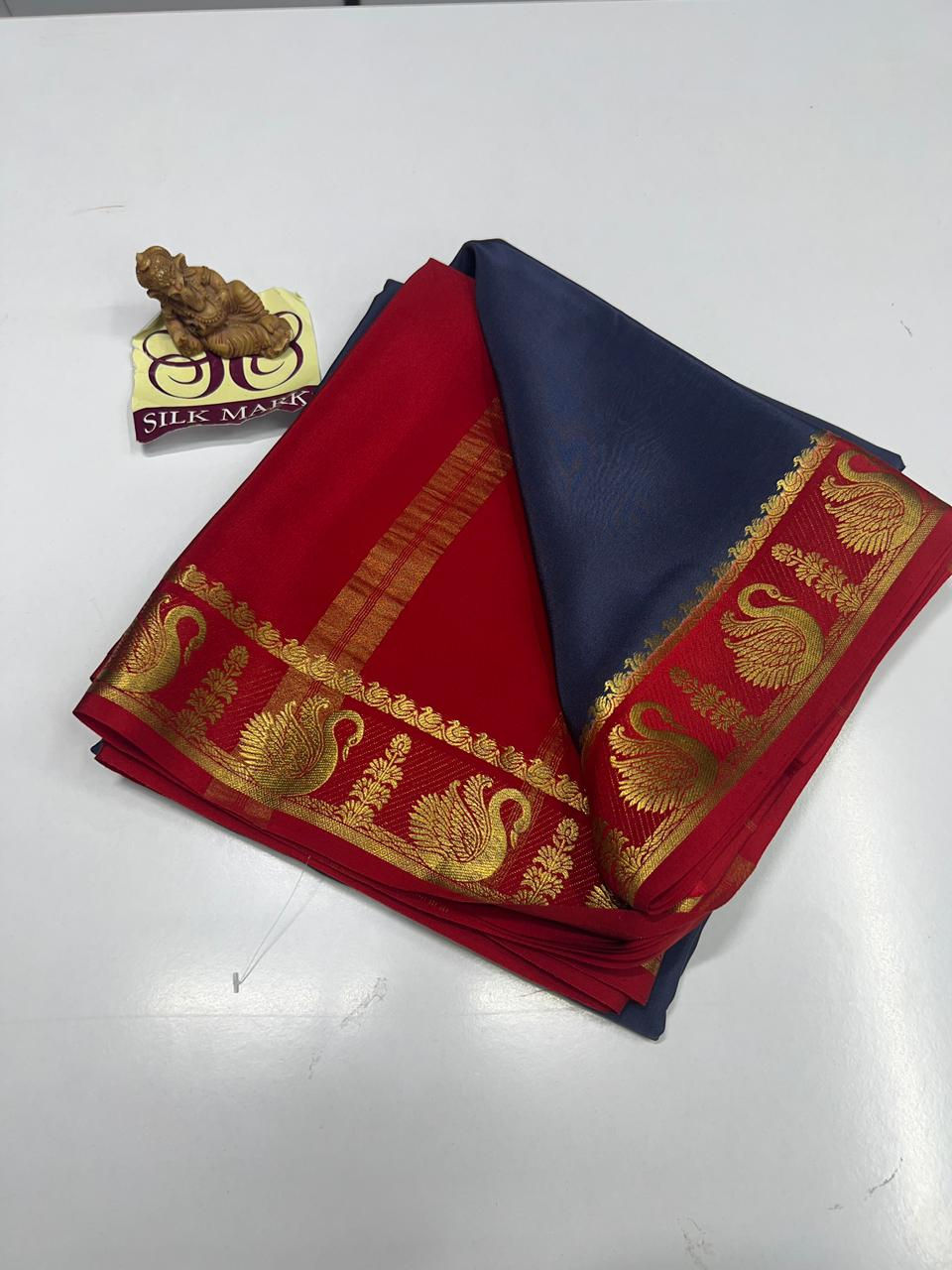 Pure Mysore Crepe Silk Sarees -SC1922
