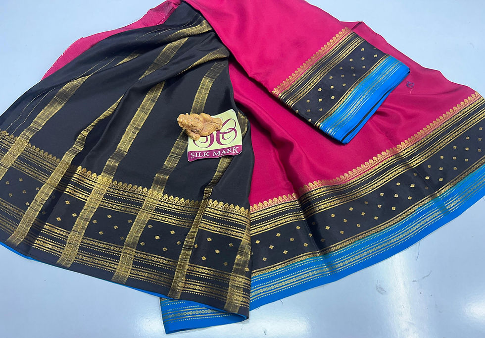 Thumbnail: Pure Mysore Crepe silk Sarees  SC0332