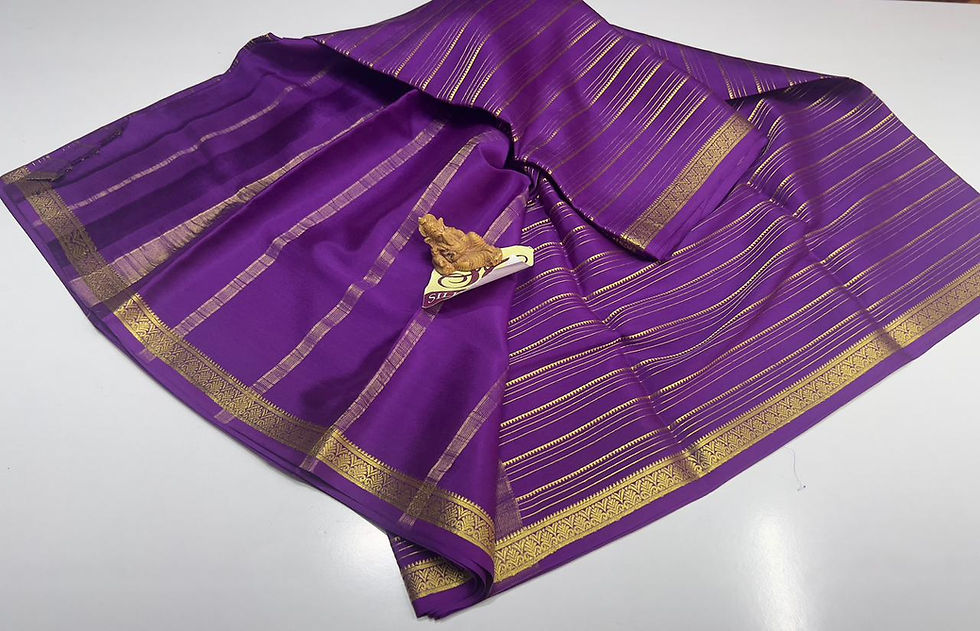 Thumbnail: Pure Mysore Crepe silk Sarees -SC0356