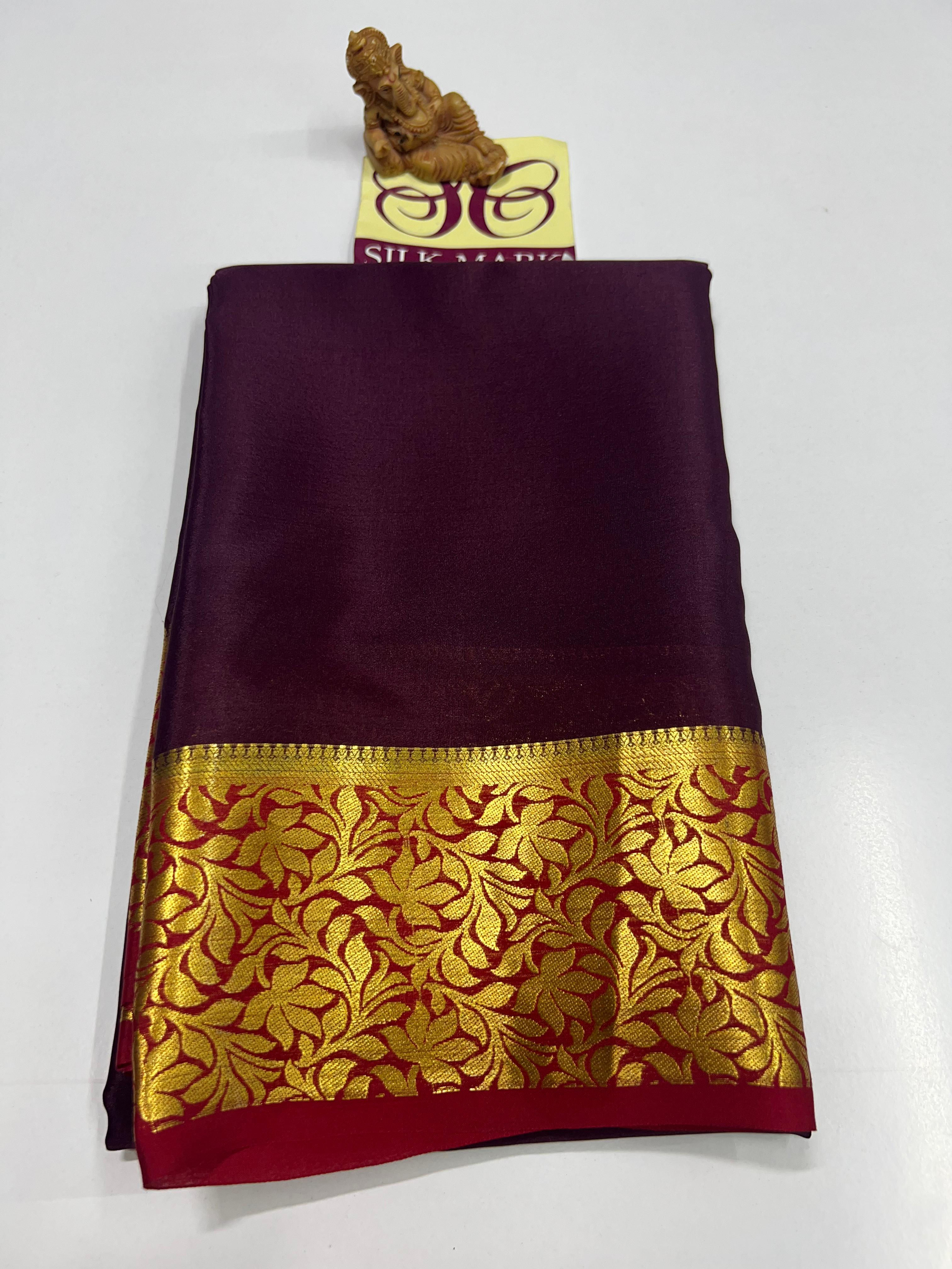 Pure Mysore Crepe Silk Sarees - SC1277
