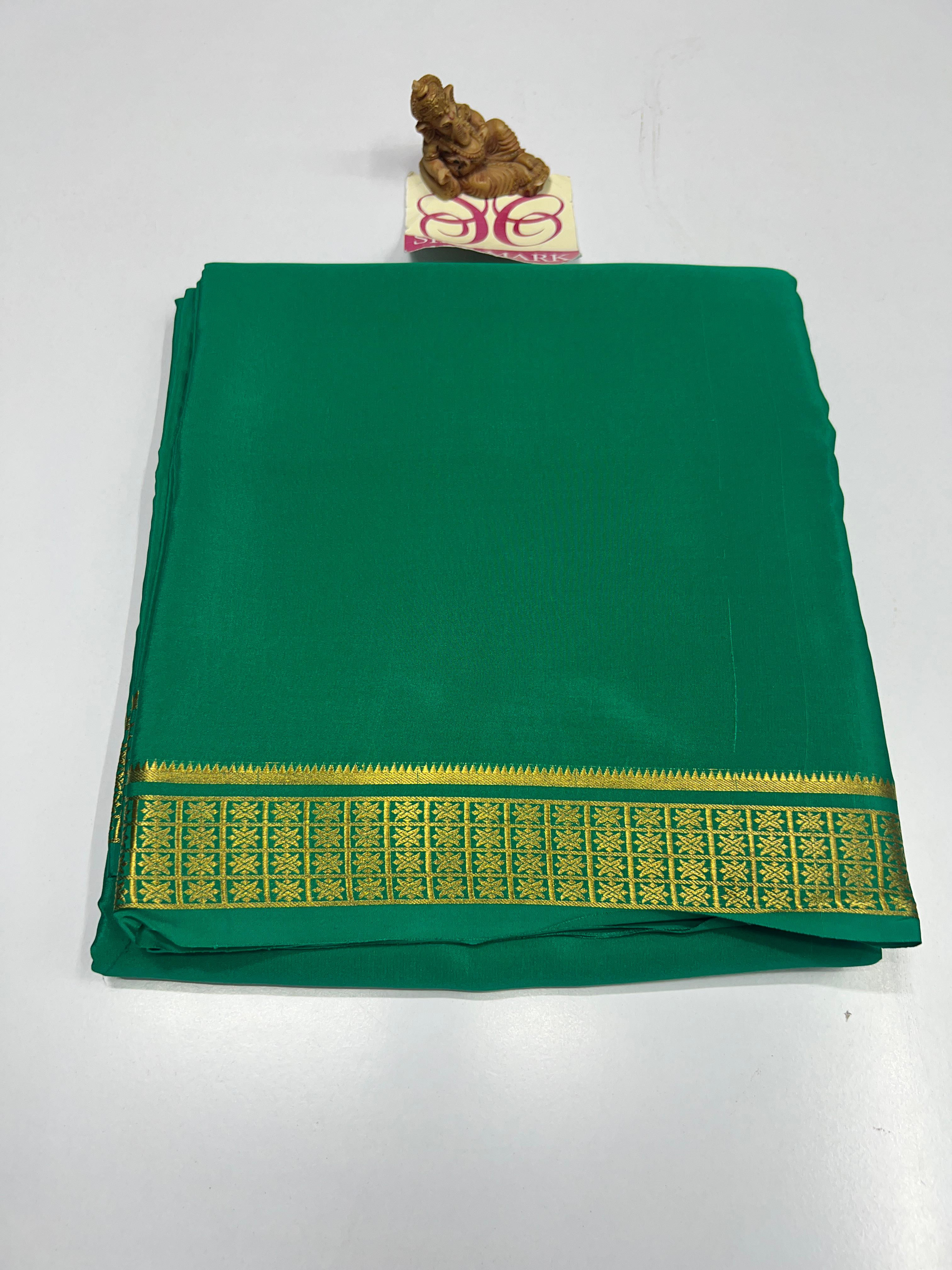 Pure Mysore Crepe Silk Sarees (9YARDS)-SC1143
