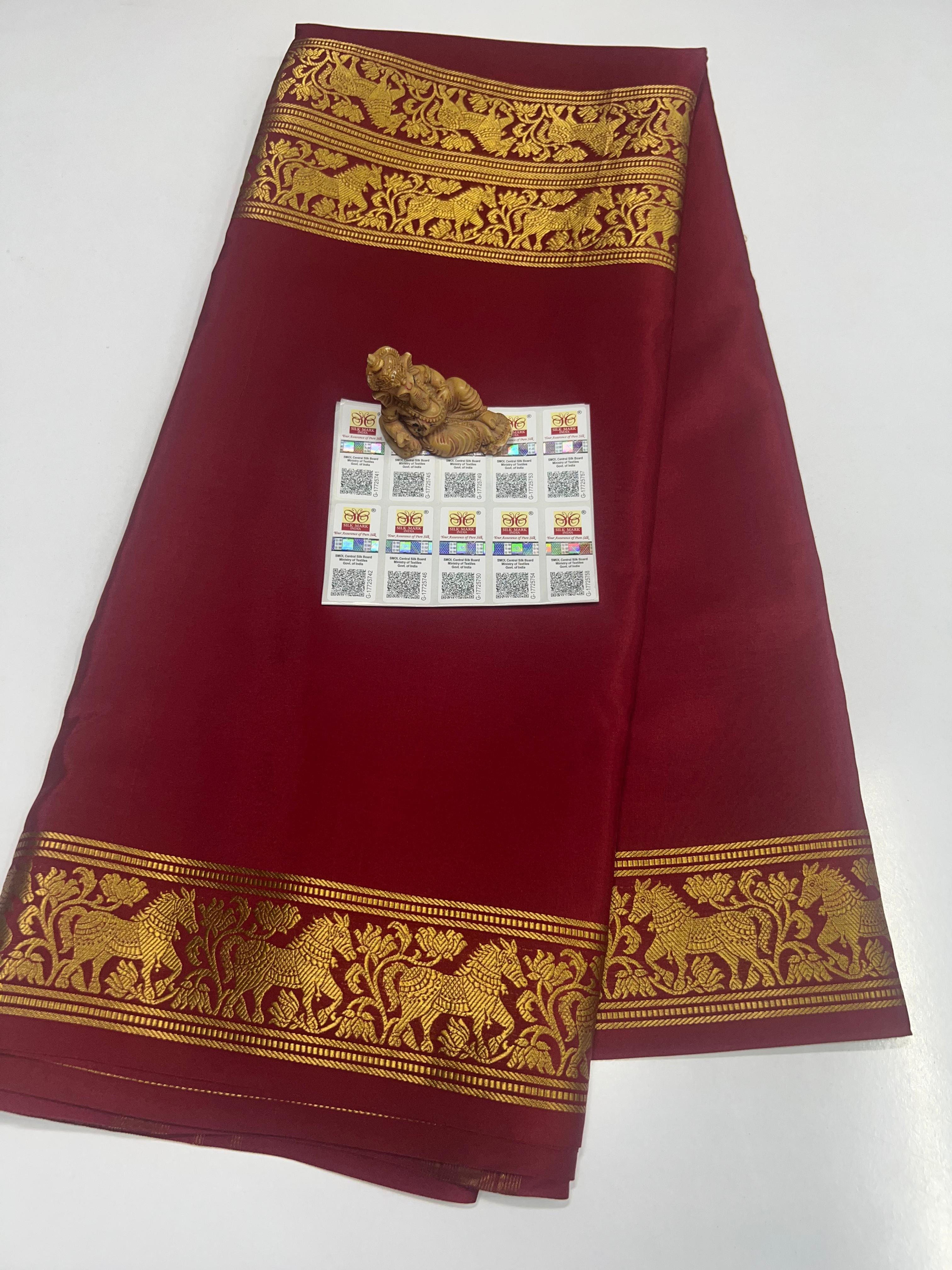 Pure Mysuru Crepe silk sarees  SC0287