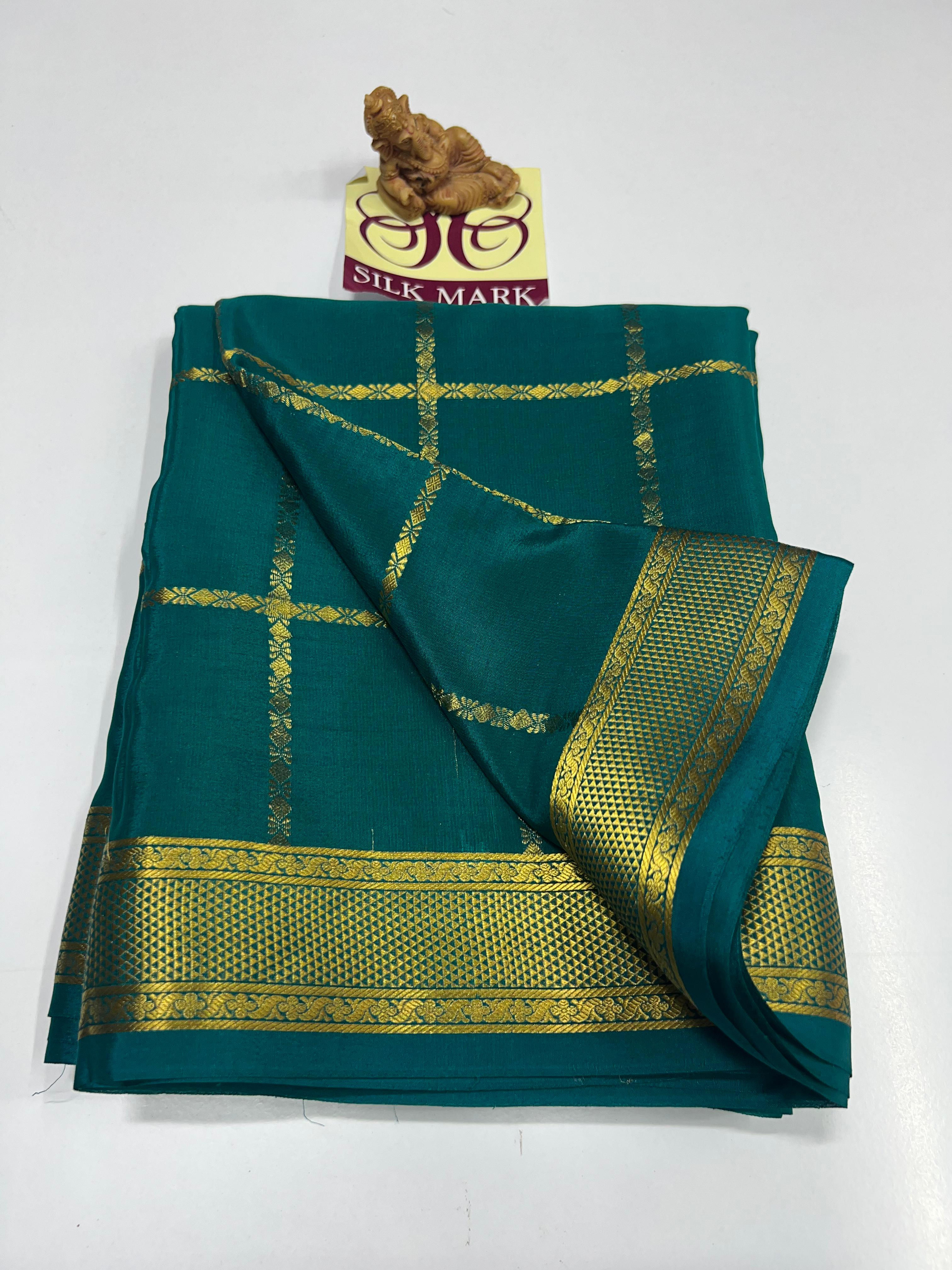 Pure Mysore Crepe Silk Sarees - SC1043