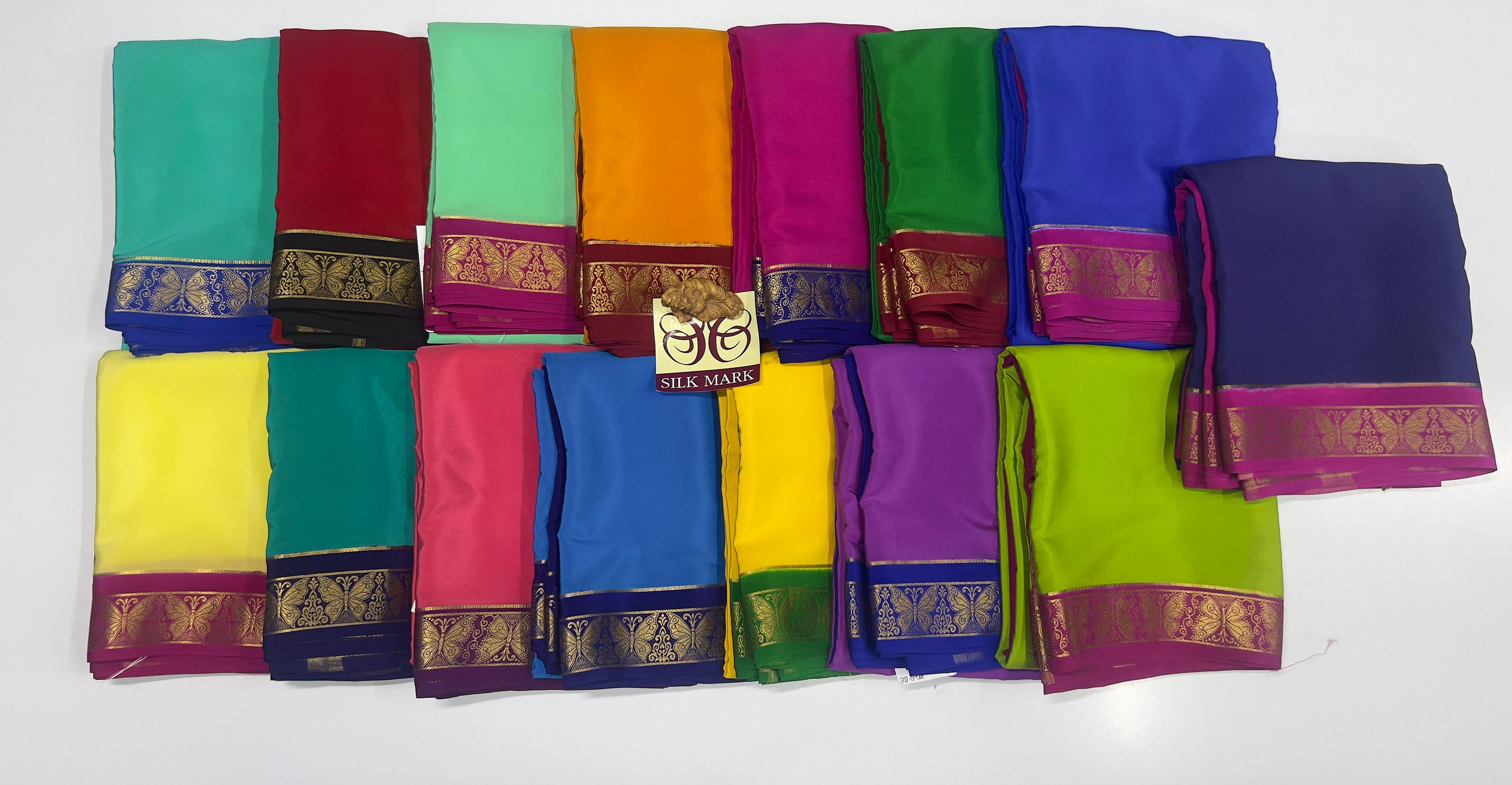 Pure Mysore Crepe Silk Sarees - SC835