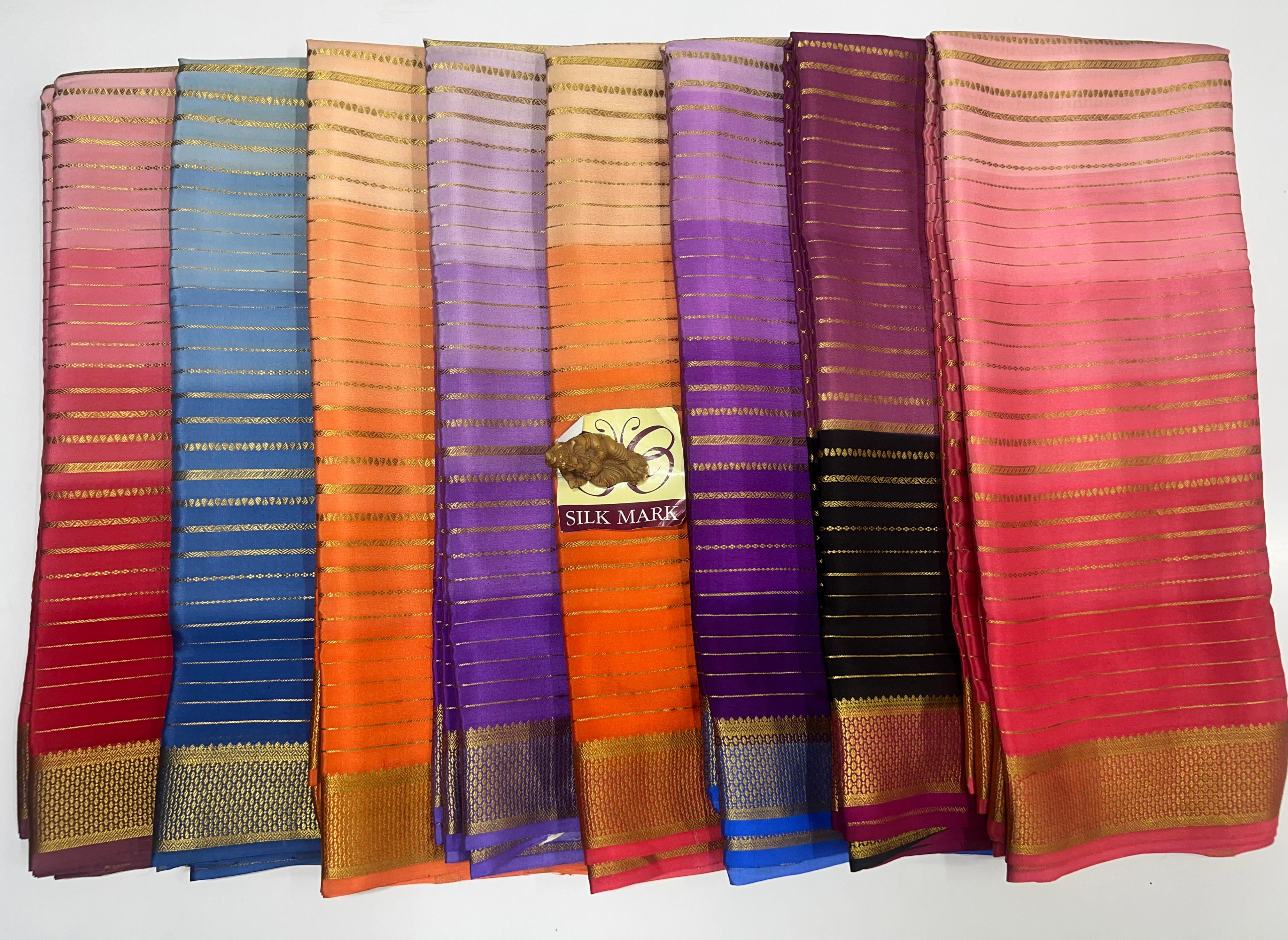Pure Mysore Crepe Silk Sarees -1759