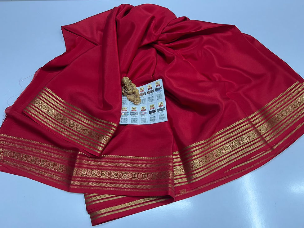 Thumbnail: Pure Mysore Crepe silk Sarees -SC0786