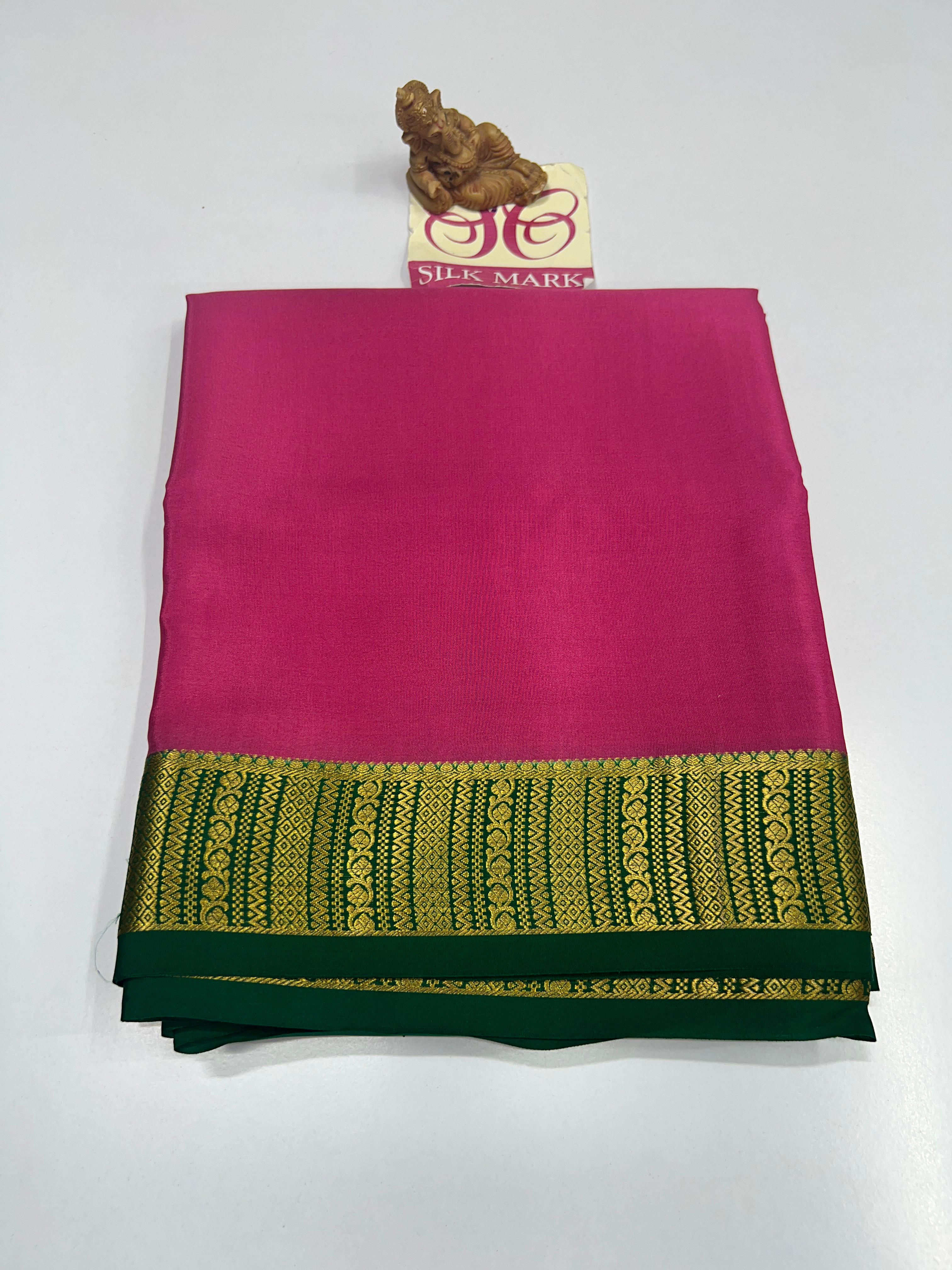 Pure Mysore Crepe Silk Sarees -SC019