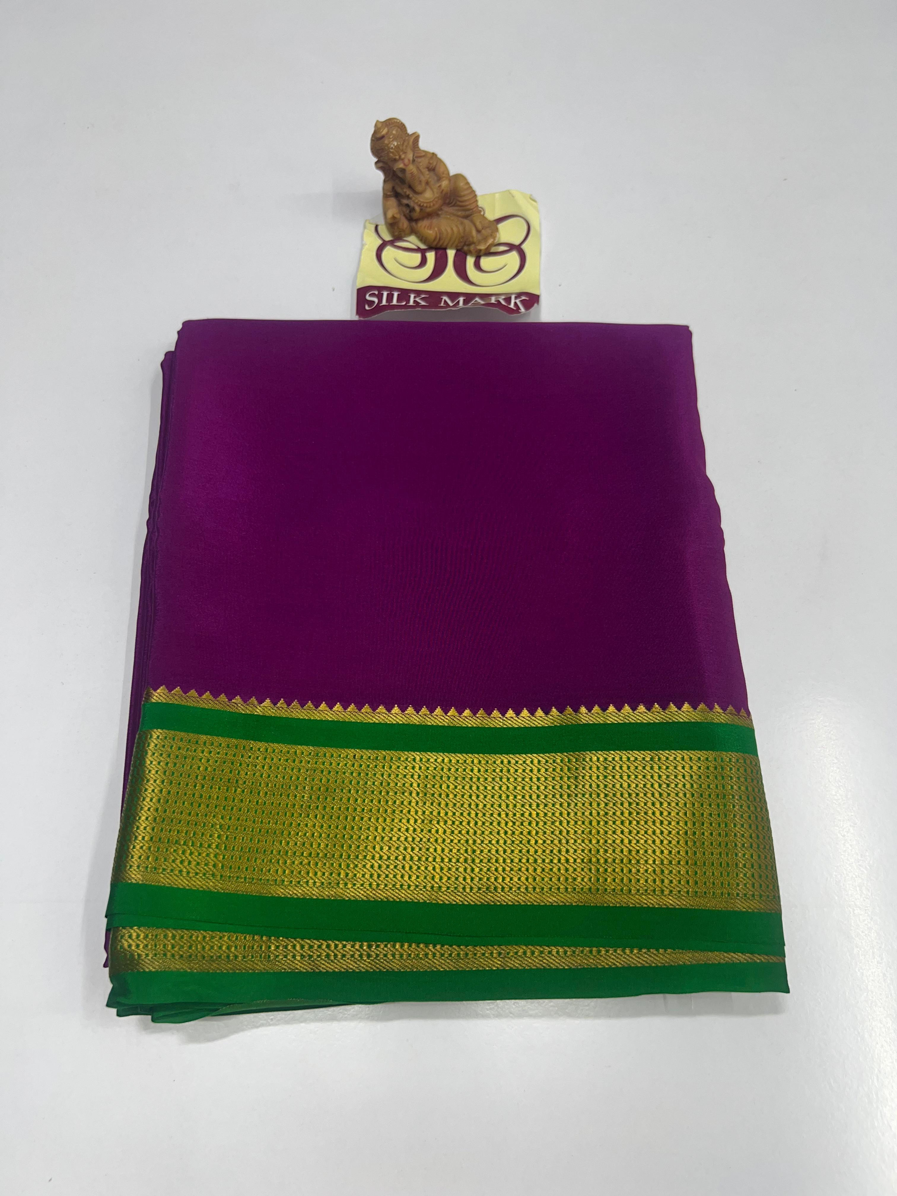 Pure Mysore Crepe silk Sarees -SC0373
